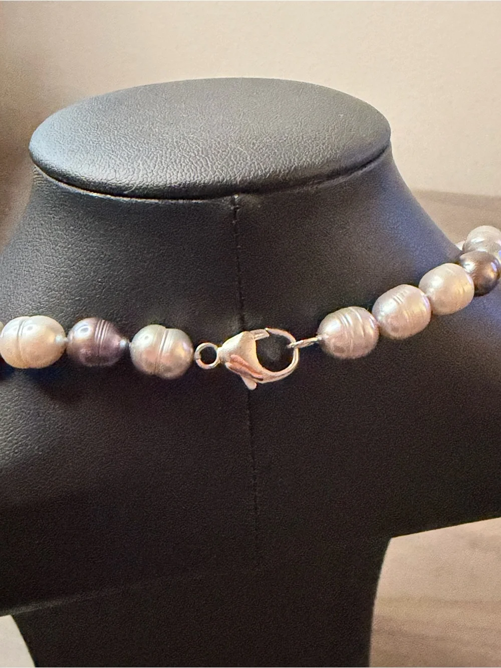 Honora Pearl Necklace in Elegant Gray & Cream